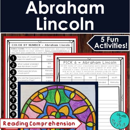 3rd Grade Presidents' Day Reading Comprehension Activities - Abraham Lincoln's featured image