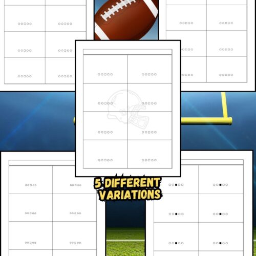 Football Playbook sheets for Football Coach or player 8 5x11 5 in Football Playbook sheets for Football Coach or player 8 5x11 5 in